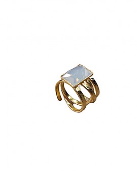 Χειροποίητο δαχτυλίδι HILDA GOLD με κρύσταλλα Swarovski
